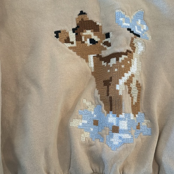 Bambi Zara embroidered sweatshirt women’s size small - Picture 2 of 4